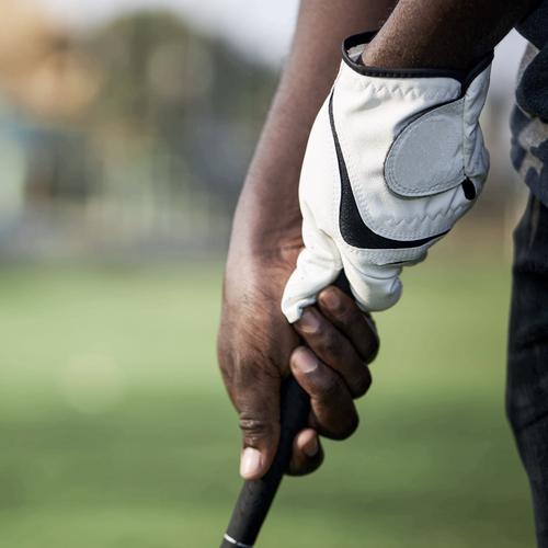 A golfer holding a golf club